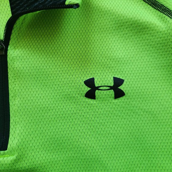 Under Armour Infrared Pullover Coldgear Neon Half-Zip Men's XL Fitted 2013 - Picture 2 of 12